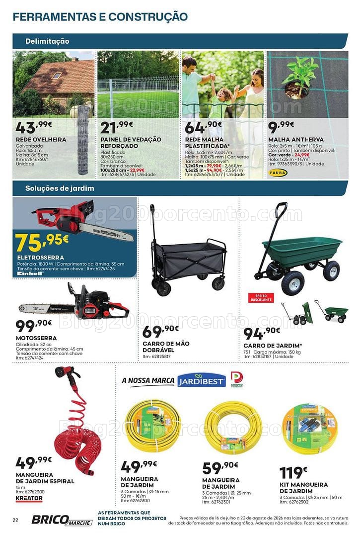 Antevisão Folheto BRICOMARCHÉ Promoções de 16 julho a 23 agosto